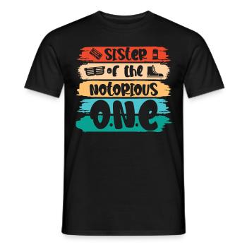 Drôle de sœur hip-hop old-school - T-shirt homme - noir - Devant - AI Model Male 178 light (178cm)