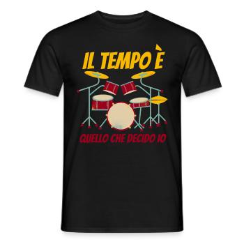 Il Tempo Quello Che Decido Io Strumento Rocknroll - Männer T-Shirt - Schwarz - Vorne - AI Model Male 178 light (178cm)