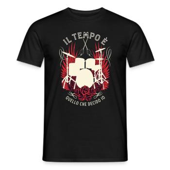 Il Tempo Quello Che Decido Io Strumento Musicale - Männer T-Shirt - Schwarz - Vorne - AI Model Male 178 light (178cm)