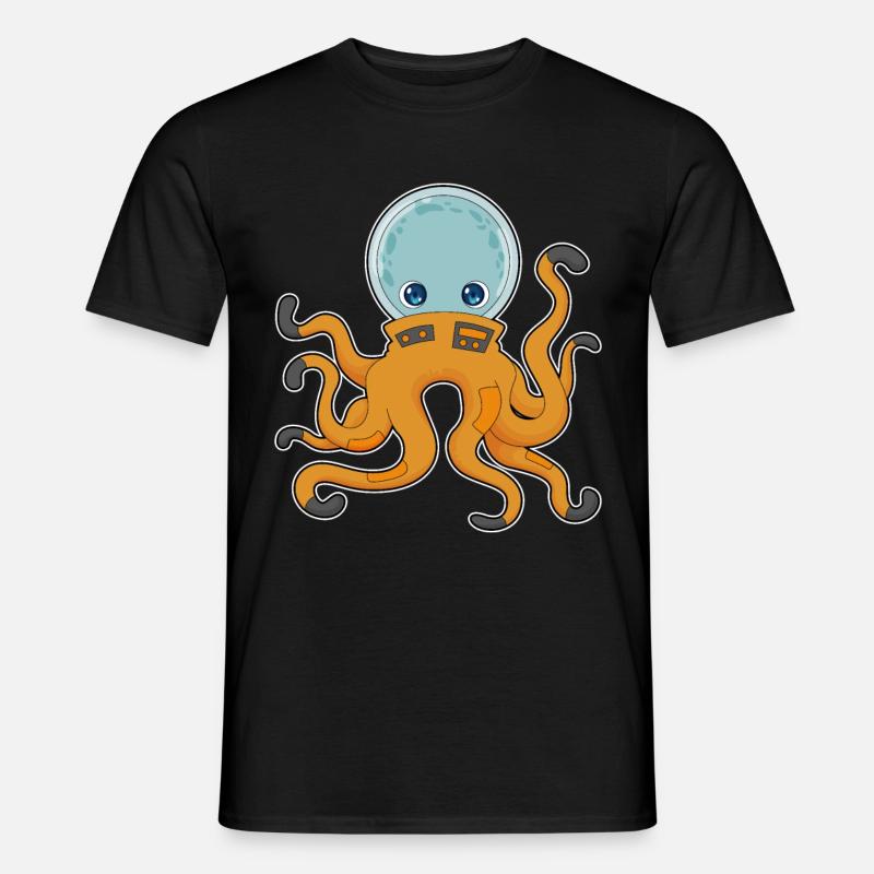 Octopus Astronaut Space - Men's T-Shirt - black