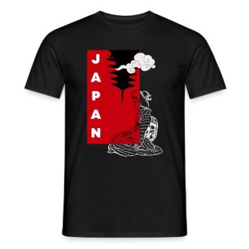 Japon Temple Japonais Yoga Manga Méditation - T-shirt homme - noir - Devant - AI Model Male 178 light (178cm)