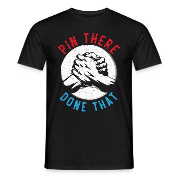 Pin There Done That Arm Wrestle Arm Wrestling - Männer T-Shirt - Schwarz - Vorne - AI Model Male 178 light (178cm)