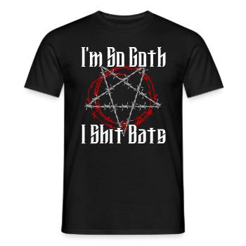 Satan Beelzebub Devil Gothic Pentagram Mystical - Men's T-Shirt - black - Front - AI Model Male 178 light (178cm)