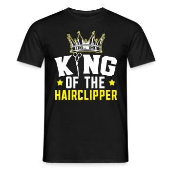 King of Hair Clippers Hairstyle Barber - Men's T-Shirt - black - Front - AI Model Male 178 light (178cm)