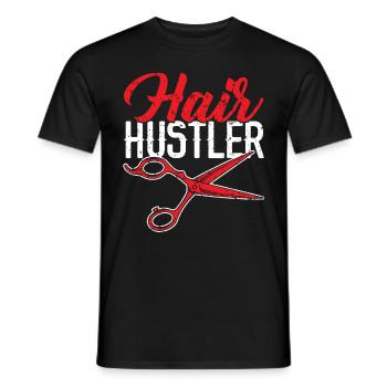 Hair Hustler Barbershop Hair Clipper Barber - Men's T-Shirt - black - Front - AI Model Male 178 light (178cm)