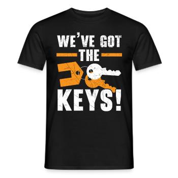 We have the keys to real estate brokers - Men's T-Shirt - black - Front - AI Model Male 178 light (178cm)
