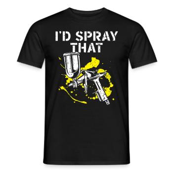 Body painter Someone has to do it - Men's T-Shirt - black - Front - AI Model Male 178 light (178cm)