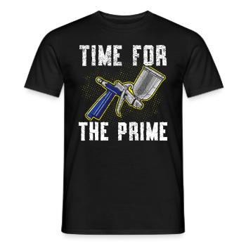 Time for Prime Car Painting Car Painter - Men's T-Shirt - black - Front - AI Model Male 178 light (178cm)