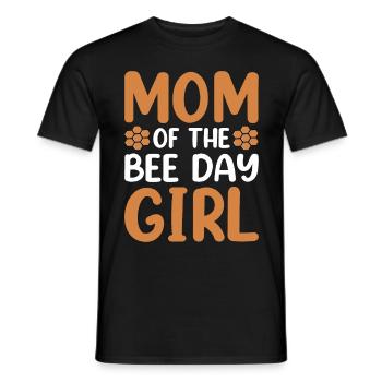 Mama Of The Bee Day Girl Bee Birthday Party Theme - Men's T-Shirt - black - Front - AI Model Male 178 light (178cm)