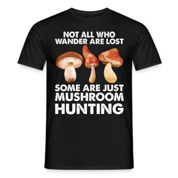 Morel Mushroom Hunting Nicht Alle Wanderer - Männer T-Shirt - Schwarz - Vorne - AI Model Male 178 light (178cm)