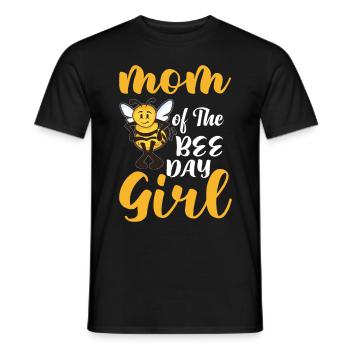 Mama Of The Bee Day Girl Bee Birthday Party Theme - Men's T-Shirt - black - Front - AI Model Male 178 light (178cm)