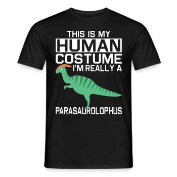 Dino Parasauolophus Dinosaure - T-shirt homme - noir - Devant - AI Model Male 178 light (178cm)
