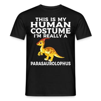 Dino Parasauolophus Dinosaure - T-shirt homme - noir - Devant - AI Model Male 178 light (178cm)