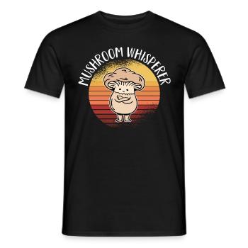 Mushroom picker mushroom mushroom hunter mushroom lover mushroom farm - Men's T-Shirt - black - Front - AI Model Male 178 light (178cm)