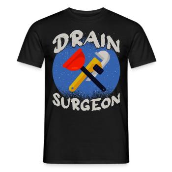 Rohrschlosser Klempner Rohleger Bauarbeiter - Männer T-Shirt - Schwarz - Vorne - AI Model Male 178 light (178cm)