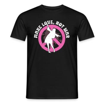 Hippie Peace Zeichen Frieden Blumen Blumenkind - Männer T-Shirt - Schwarz - Vorne - AI Model Male 178 light (178cm)