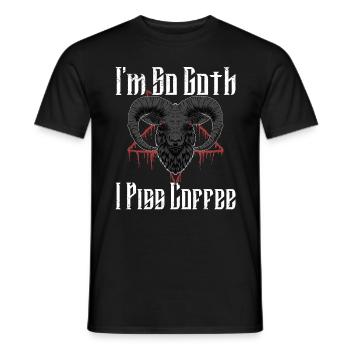 Satan Beelzebub Devil Gothic Pentagram Mystical - Men's T-Shirt - black - Front - AI Model Male 178 light (178cm)