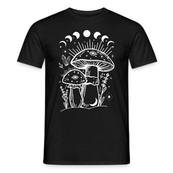 Boho Pilze Cottage Core Aesthetic Goblincore - Männer T-Shirt - Schwarz - Vorne - AI Model Male 178 light (178cm)