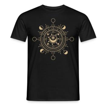 Boho Mushrooms Cottage Core Aesthetic Goblincore - Men's T-Shirt - black - Front - AI Model Male 178 light (178cm)