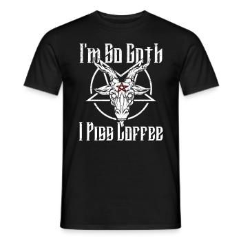 Satan Beelzebub Devil Gothic Pentagram Mystical - Men's T-Shirt - black - Front - AI Model Male 178 light (178cm)