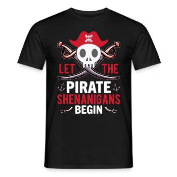 Piraten - Spielereien Crossbones Freebooter - Männer T-Shirt - Schwarz - Vorne - AI Model Male 178 light (178cm)