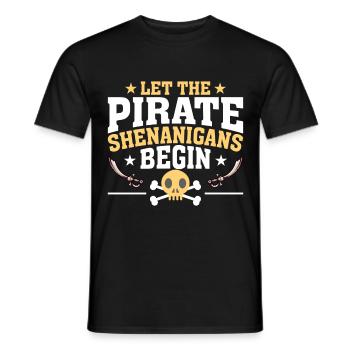 Piraten - Spielereien Crossbones Freebooter - Männer T-Shirt - Schwarz - Vorne - AI Model Male 178 light (178cm)