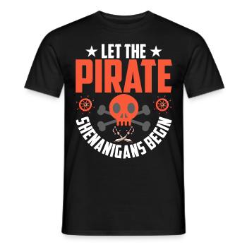 Piraten - Spielereien Crossbones Freebooter - Männer T-Shirt - Schwarz - Vorne - AI Model Male 178 light (178cm)