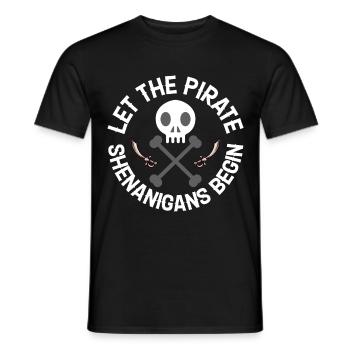 Piraten - Spielereien Crossbones Freebooter - Männer T-Shirt - Schwarz - Vorne - AI Model Male 178 light (178cm)