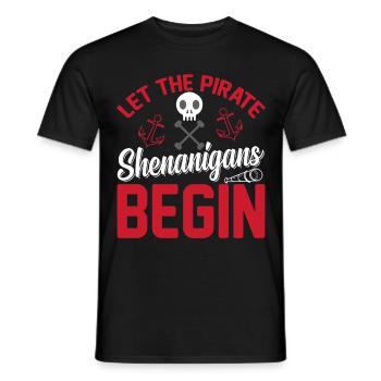 Piraten - Spielereien Crossbones Freebooter - Männer T-Shirt - Schwarz - Vorne - AI Model Male 178 light (178cm)
