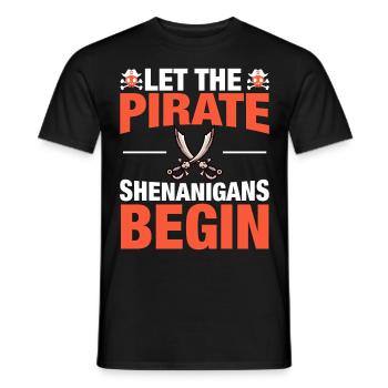 Piraten - Spielereien Crossbones Freebooter - Männer T-Shirt - Schwarz - Vorne - AI Model Male 178 light (178cm)