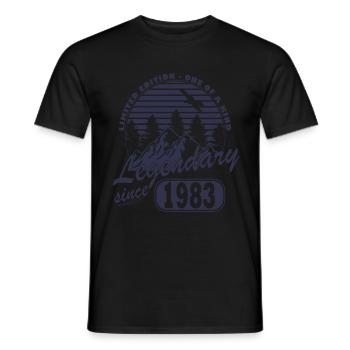 LEGENDE SEIT 1983 Legendär Jahrgang - Männer T-Shirt - Schwarz - Vorne - AI Model Male 178 light (178cm)