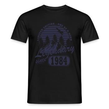 Lebende Legende seit 1984 - Männer T-Shirt - Schwarz - Vorne - AI Model Male 178 light (178cm)