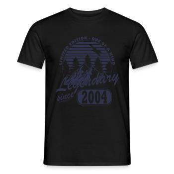 Living legend since 2004 Birthday Sayings - Men's T-Shirt - black - Front - AI Model Male 178 light (178cm)