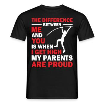 Stabhochsprung Stabspringer Leichtathletik - Männer T-Shirt - Schwarz - Vorne - AI Model Male 178 light (178cm)