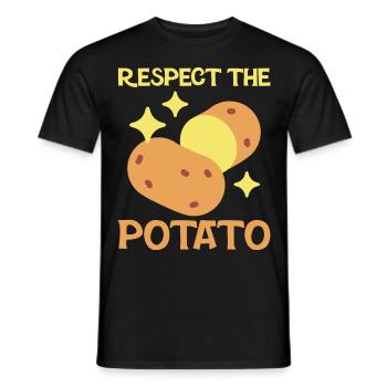 Funny Root Vegetable Potato Pun - Men's T-Shirt - black - Front - AI Model Male 178 light (178cm)