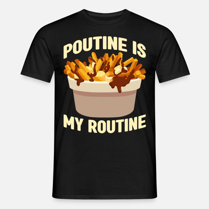 Specialità Fast Food Poutine Canada - T-shirt uomo - nero