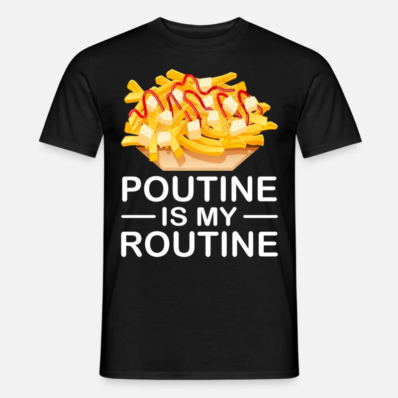 Poutine Canada Restauration rapide spécialisée - T-shirt homme - noir