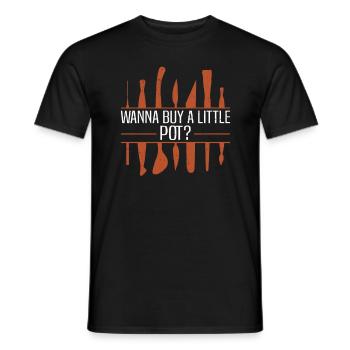 Poterie Argile Cours de poterie Poterie Poterie - T-shirt homme - noir - Devant - AI Model Male 178 light (178cm)