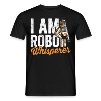 Ingénieur robot Robo-whisperer amateur de robotique - T-shirt homme - noir - Devant - AI Model Male 178 light (178cm)