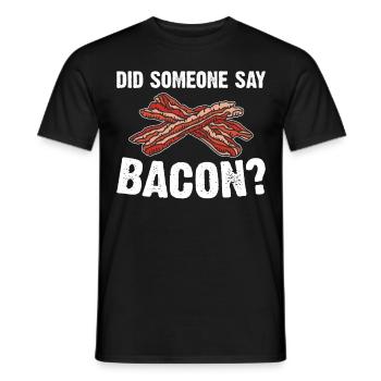 Hat jemand Bacon gesagt BBQ Grillparty Bacon - Männer T-Shirt - Schwarz - Vorne - AI Model Male 178 light (178cm)