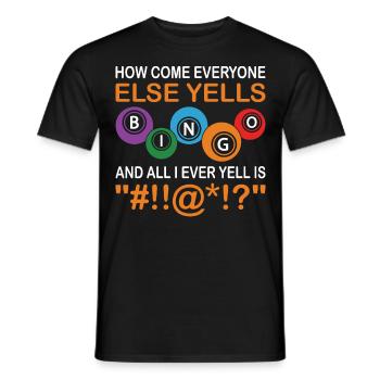 Bingo Bingo Player Retirement Home Bingo Party - T-shirt homme - noir - Devant - AI Model Male 178 light (178cm)