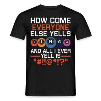 Bingo Bingo Player Retirement Home Bingo Party - T-shirt homme - noir - Devant - AI Model Male 178 light (178cm)