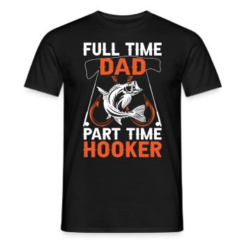 Papa Angeln Kleidung Vatertagsgeschenk - Männer T-Shirt - Schwarz - Vorne - AI Model Male 178 light (178cm)