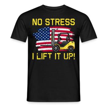 Forklift Driver Forklift Forklift Driver - Men's T-Shirt - black - Front - AI Model Male 178 light (178cm)