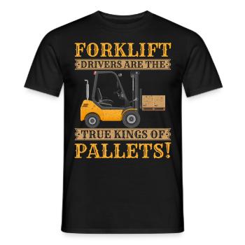 Forklift Driver Forklift Forklift Driver - Men's T-Shirt - black - Front - AI Model Male 178 light (178cm)