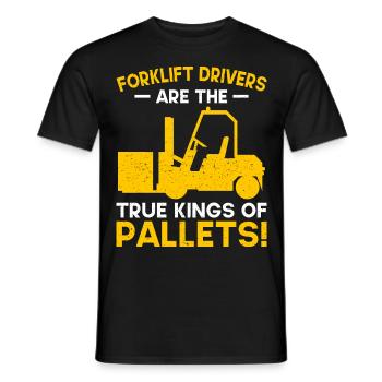 Forklift Driver Forklift Forklift Driver - Men's T-Shirt - black - Front - AI Model Male 178 light (178cm)