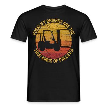 Forklift Driver Forklift Forklift Driver - Men's T-Shirt - black - Front - AI Model Male 178 light (178cm)