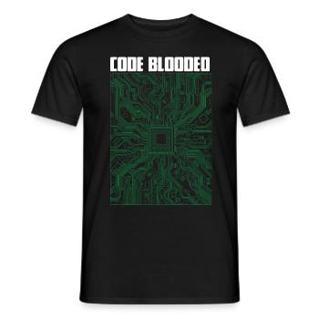 Code sanglé - T-shirt homme - noir - Devant - AI Model Male 178 light (178cm)
