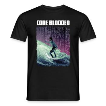 Code blooded - Men's T-Shirt - black - Front - AI Model Male 178 light (178cm)
