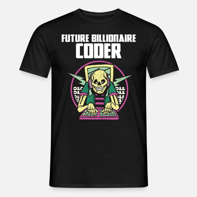 Future billionaire coder - Männer T-Shirt - Schwarz